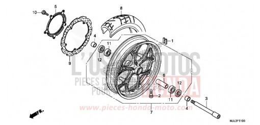 ROUE AVANT NC750XDE de 2014